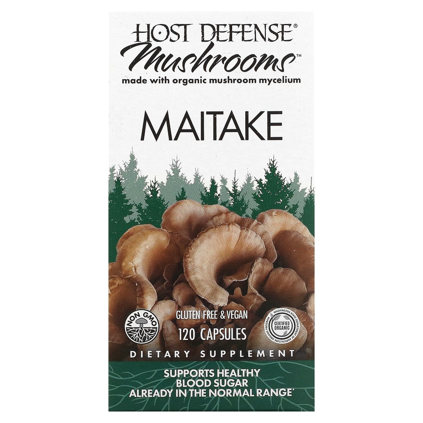 Fungi Perfecti-Mushrooms-Maitake-120 Capsules