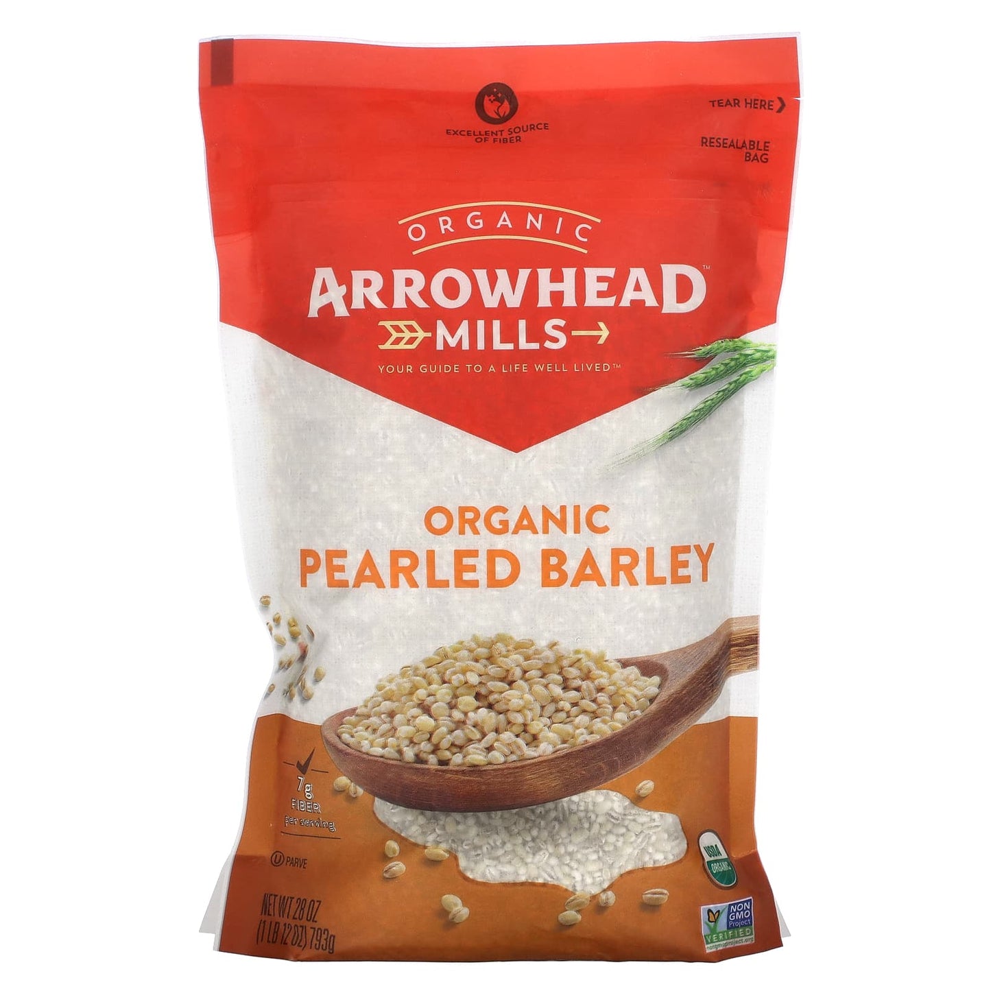 Arrowhead Mills-Organic Pearled Barley-28 oz (793 g)