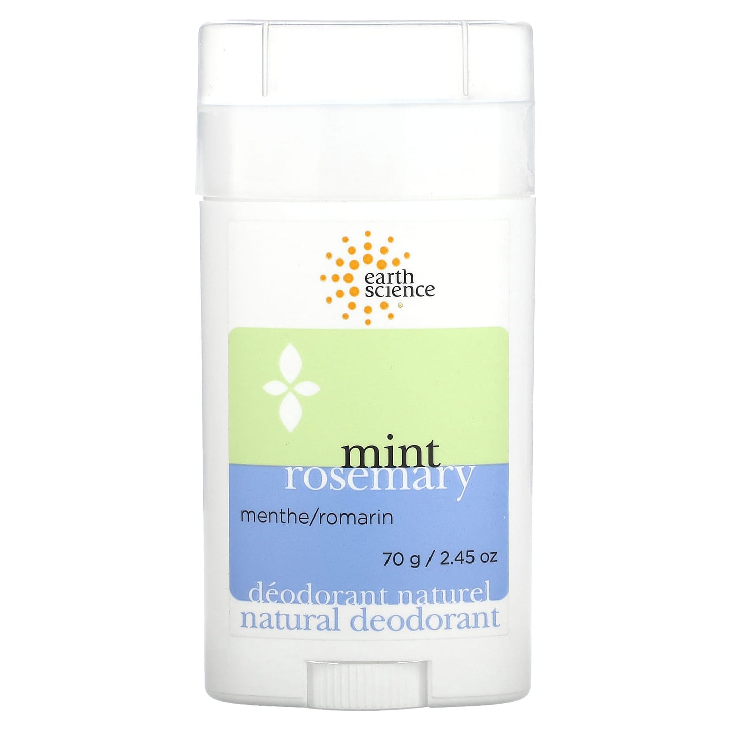 Earth Science-Natural Deodorant-Mint Rosemary-2.45 oz (70 g)