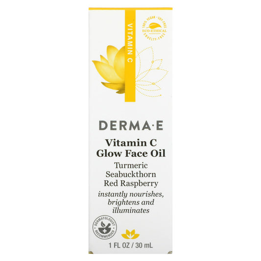 DERMA E-Vitamin C Glow Face Oil-1 fl oz (30 ml)