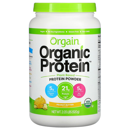 Orgain-Organic Protein Powder-Plant Based-Peanut Butter-2.03 lb (920 g)