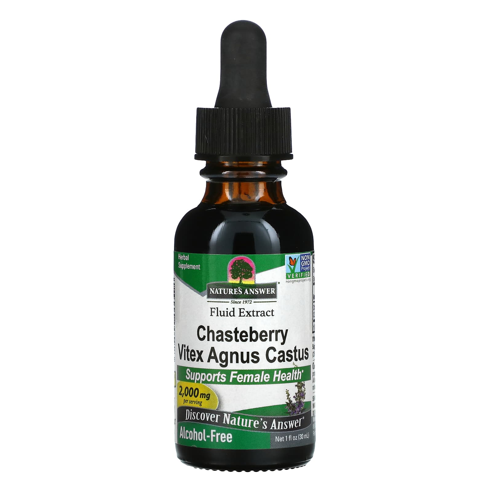 Nature's Answer-Chasteberry Vitex Agnus Castus-Fluid Extract-Alcohol-Free-2,000 mg-1 fl oz (30 ml)