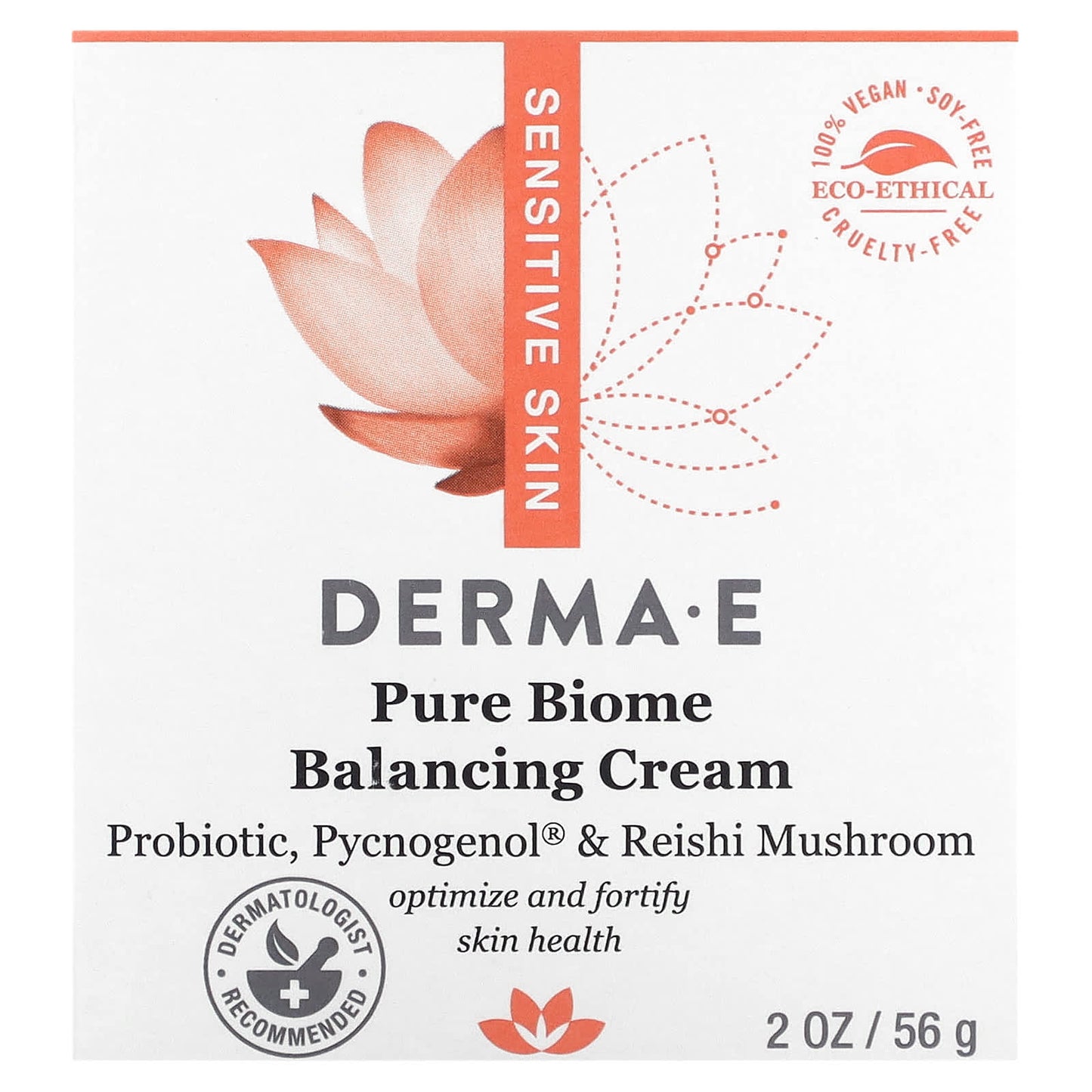 DERMA E, Pure Biome Balancing Cream, 2 oz (56 g)