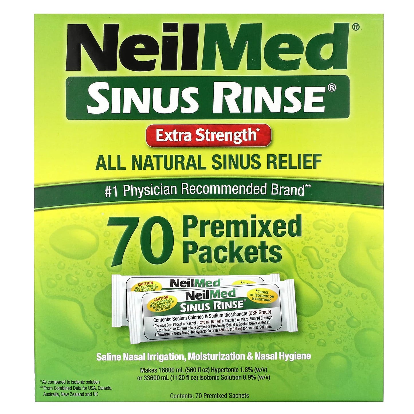 NeilMed-Sinus Rinse-Extra Strength-70 Premixed Packets