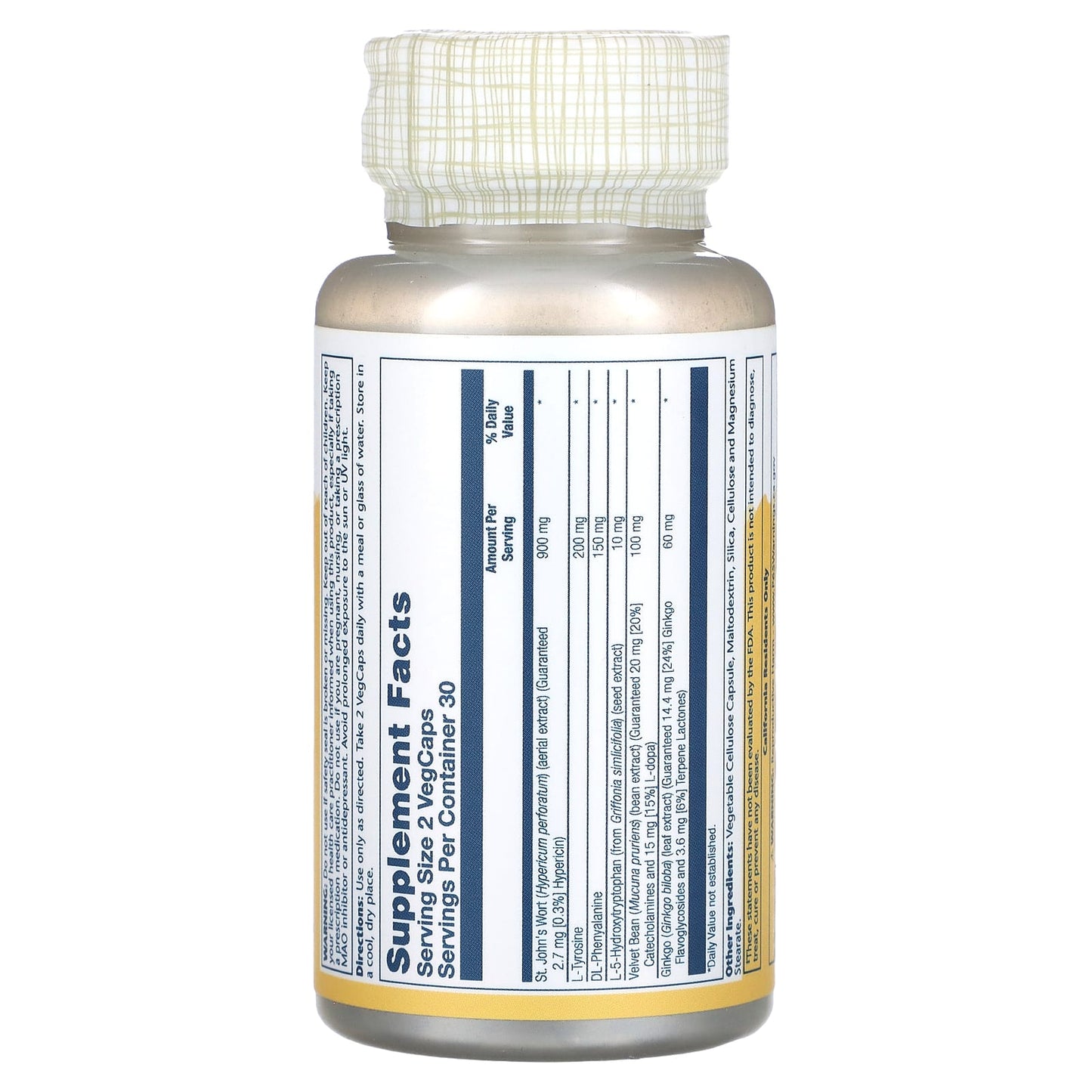 Solaray, St. John's Wort, Mood Formula, 60 VegCaps