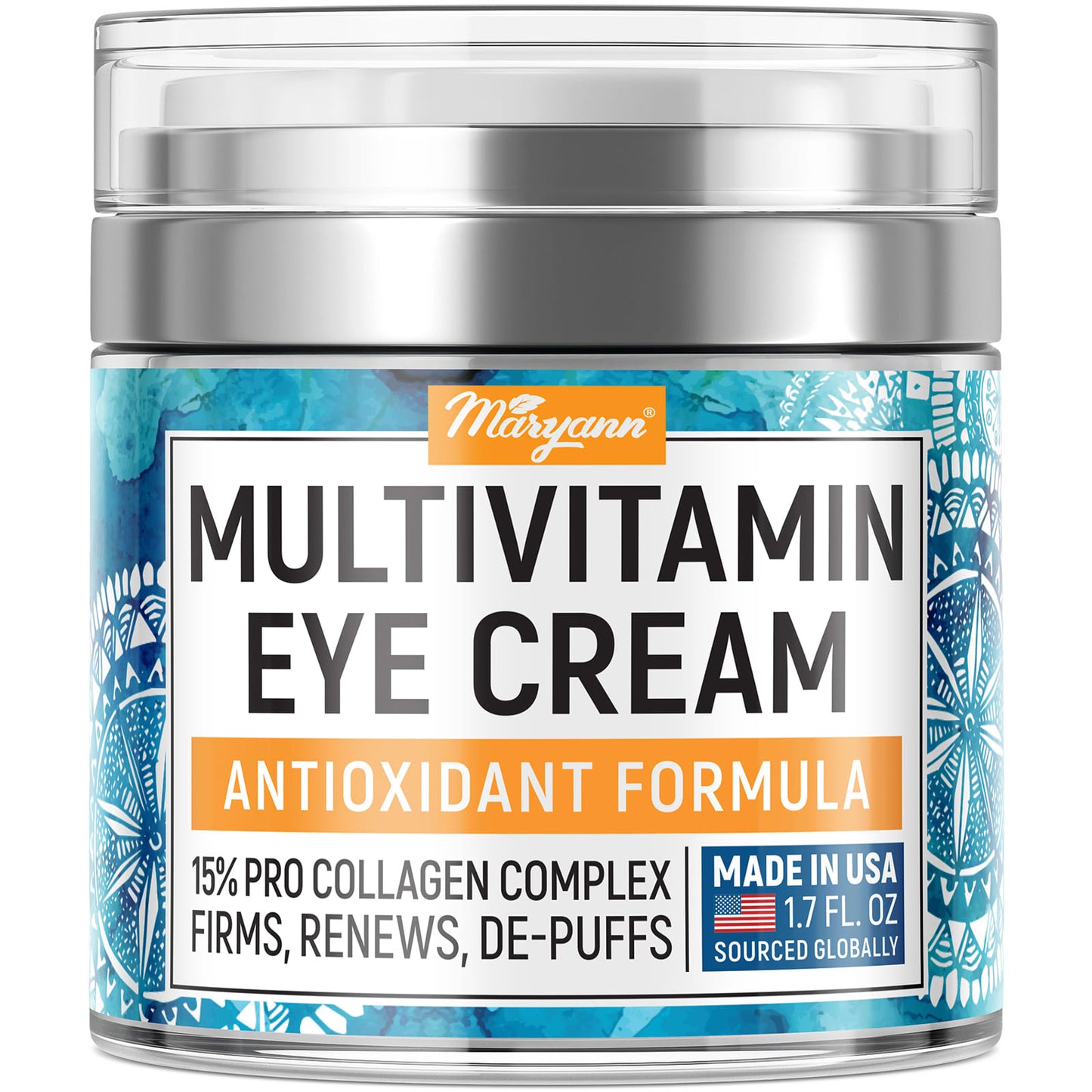 Maryann Organics-Eye Cream-Morning & Night Eye Formula-1.7 fl oz