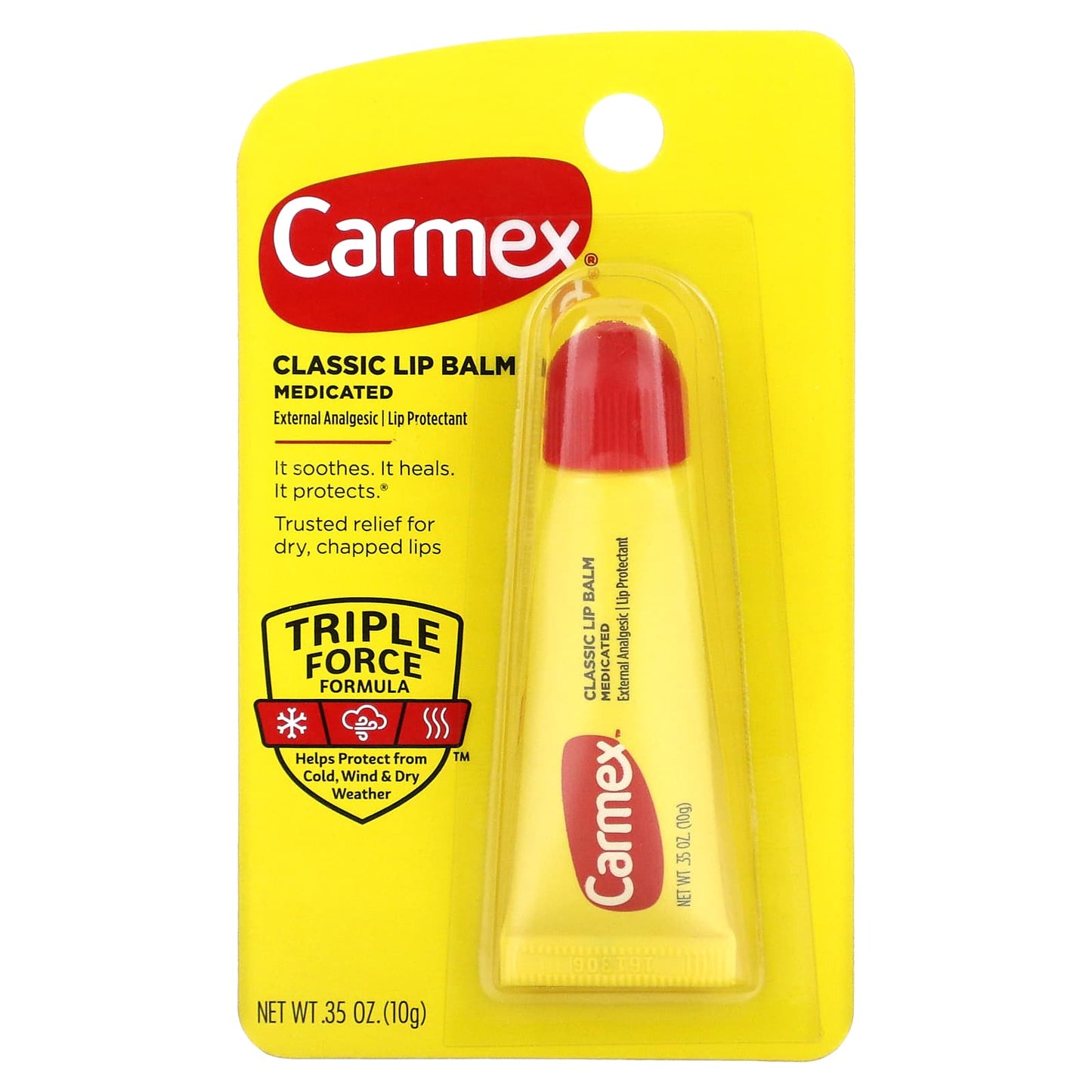 Carmex, Classic Lip Balm, Medicated, 0.35 oz (10 g)