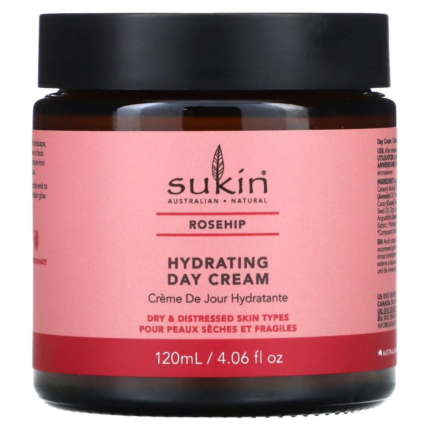 Sukin-Hydrating Day Cream-Rosehip-4.06 fl oz (120 ml)