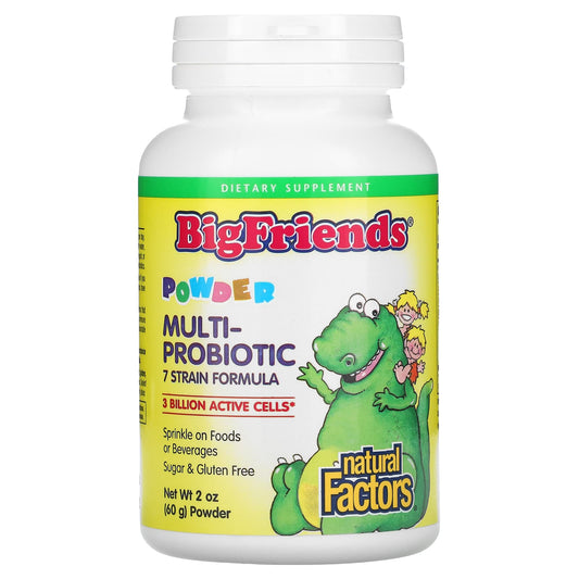 Natural Factors-BigFriends-Multi-Probiotic Powder-3 Billion-2 oz (60 g)