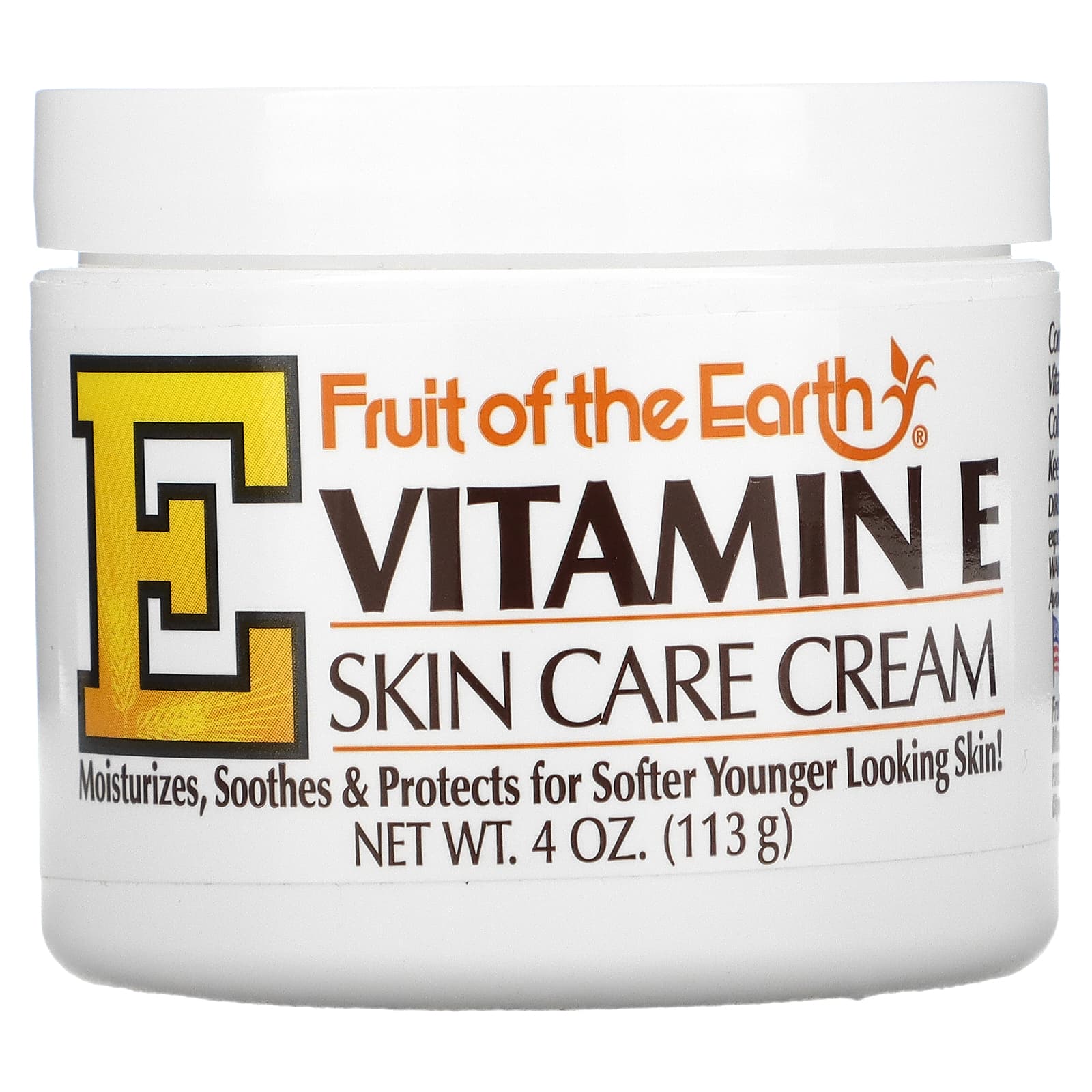 Fruit of the Earth-Vitamin E-Skin Care Cream-4 oz (113 g)