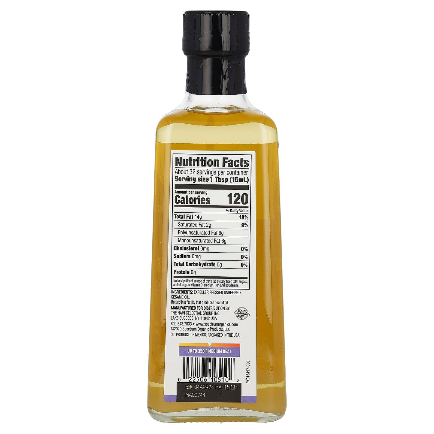 Spectrum Culinary, Sesame Oil, Unrefined, 16 fl oz (473 ml)