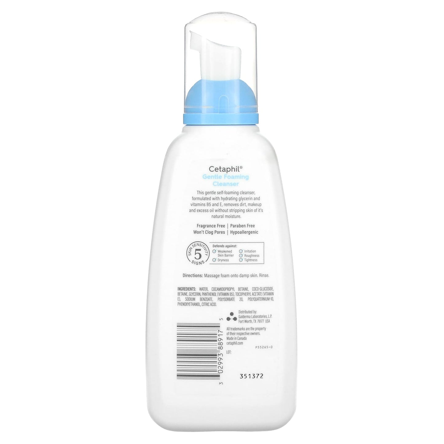 Cetaphil, Gentle Foaming Cleanser, Dry to Normal, Sensitive Skin, Fragrance Free, 8 fl oz (236 ml)