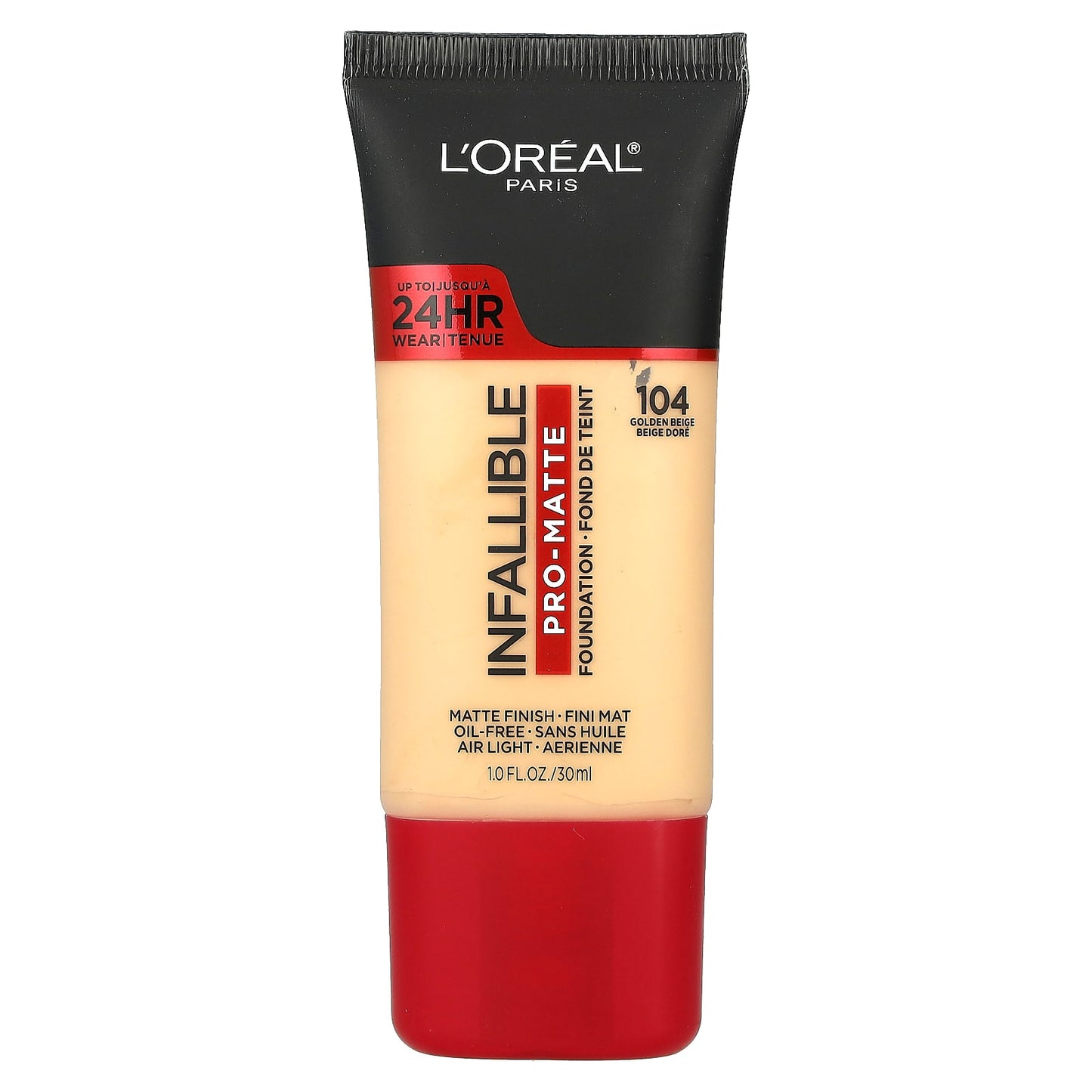 L'Oréal-Infallible Pro-Matte Foundation-104 Golden Beige-1 fl oz (30 ml)