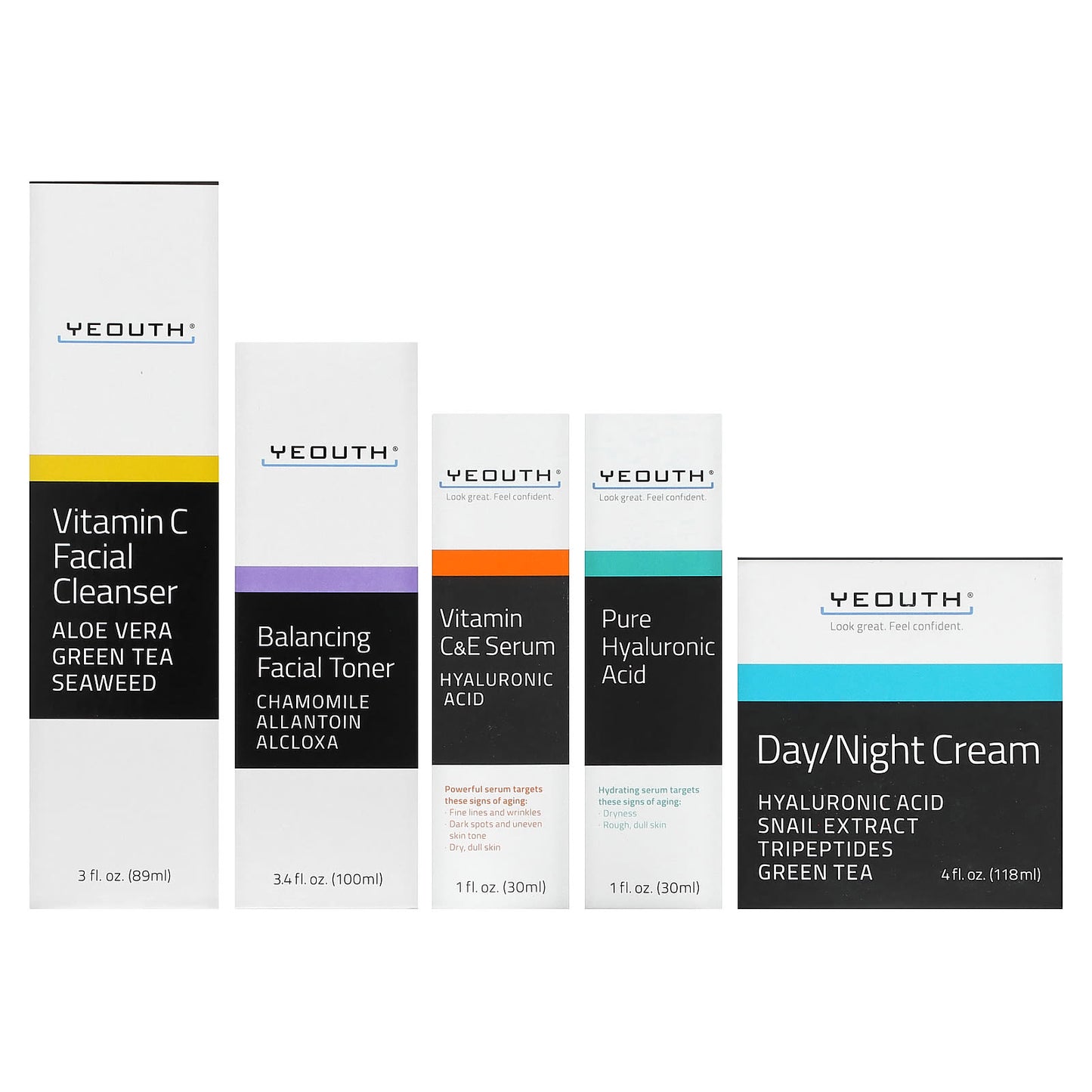 Yeouth, Anti-Aging System, Twenties, 5 Piece Set