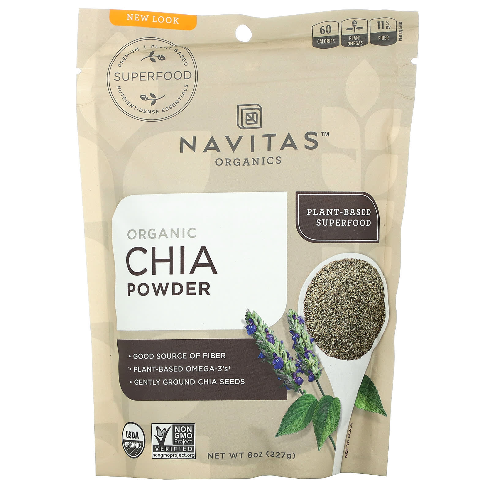 Navitas Organics-Organic Chia Powder-8 oz (227 g)