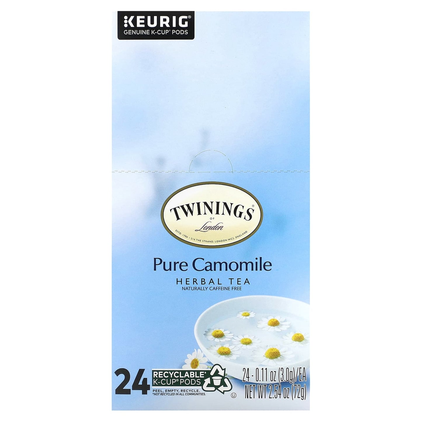 Twinings-Pure Camomile Herbal Tea-Caffeine Free-24 K-Cup Pods-0.11 oz (3 g) Each