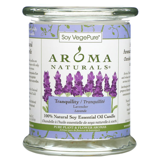 Aroma Naturals-100% Natural Soy Essential Oil Candle-Tranquility-Lavender-8.8 oz (260 g)