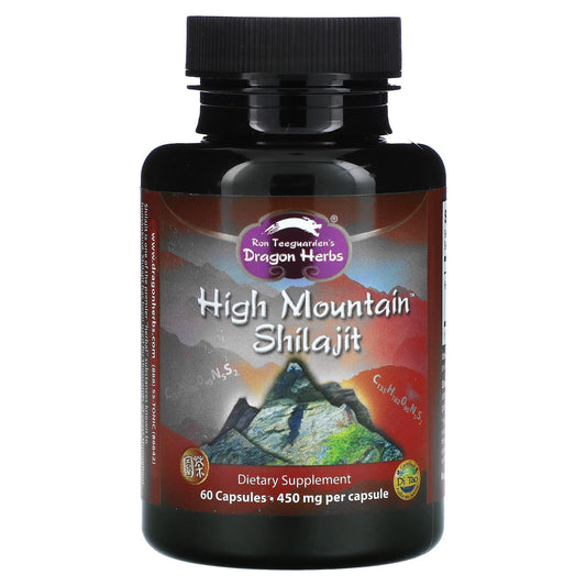 Dragon Herbs-High Mountain Shilajit-450 mg-60 Capsules