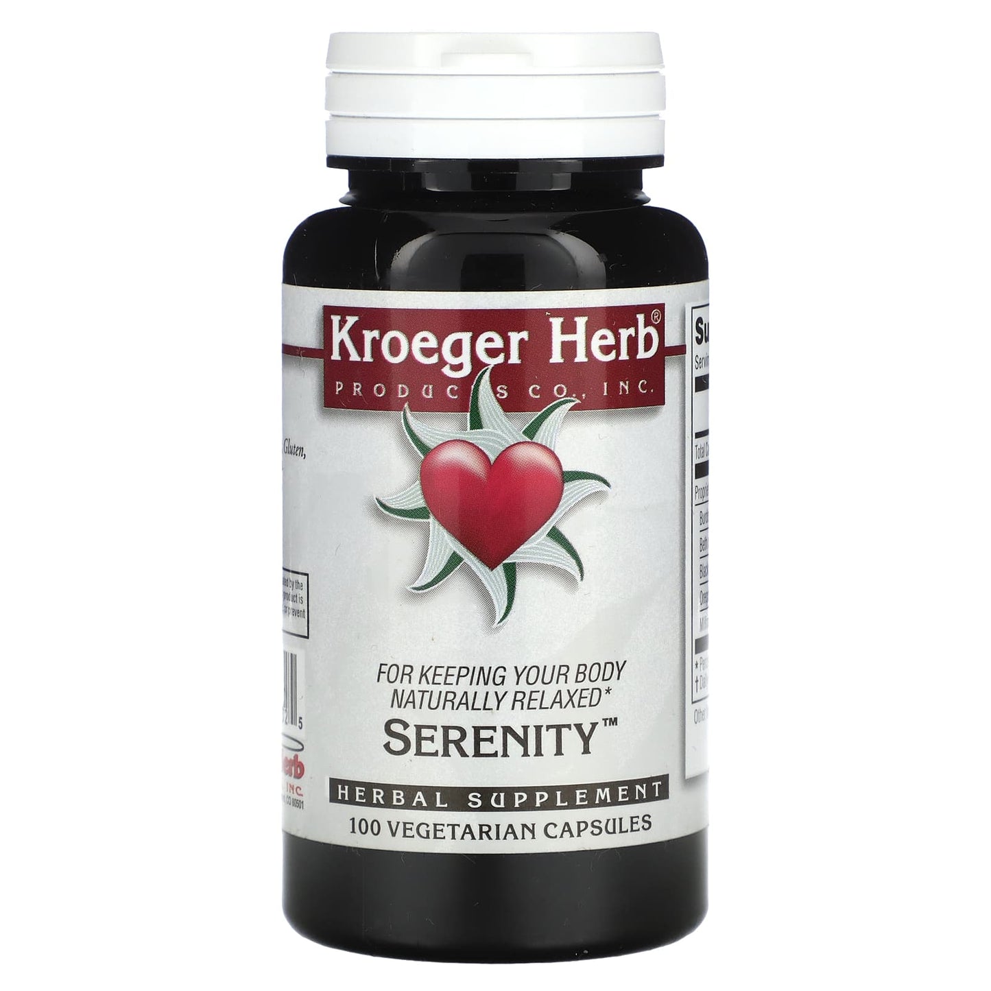 Kroeger Herb Co-Serenity-100 Vegetarian Capsules