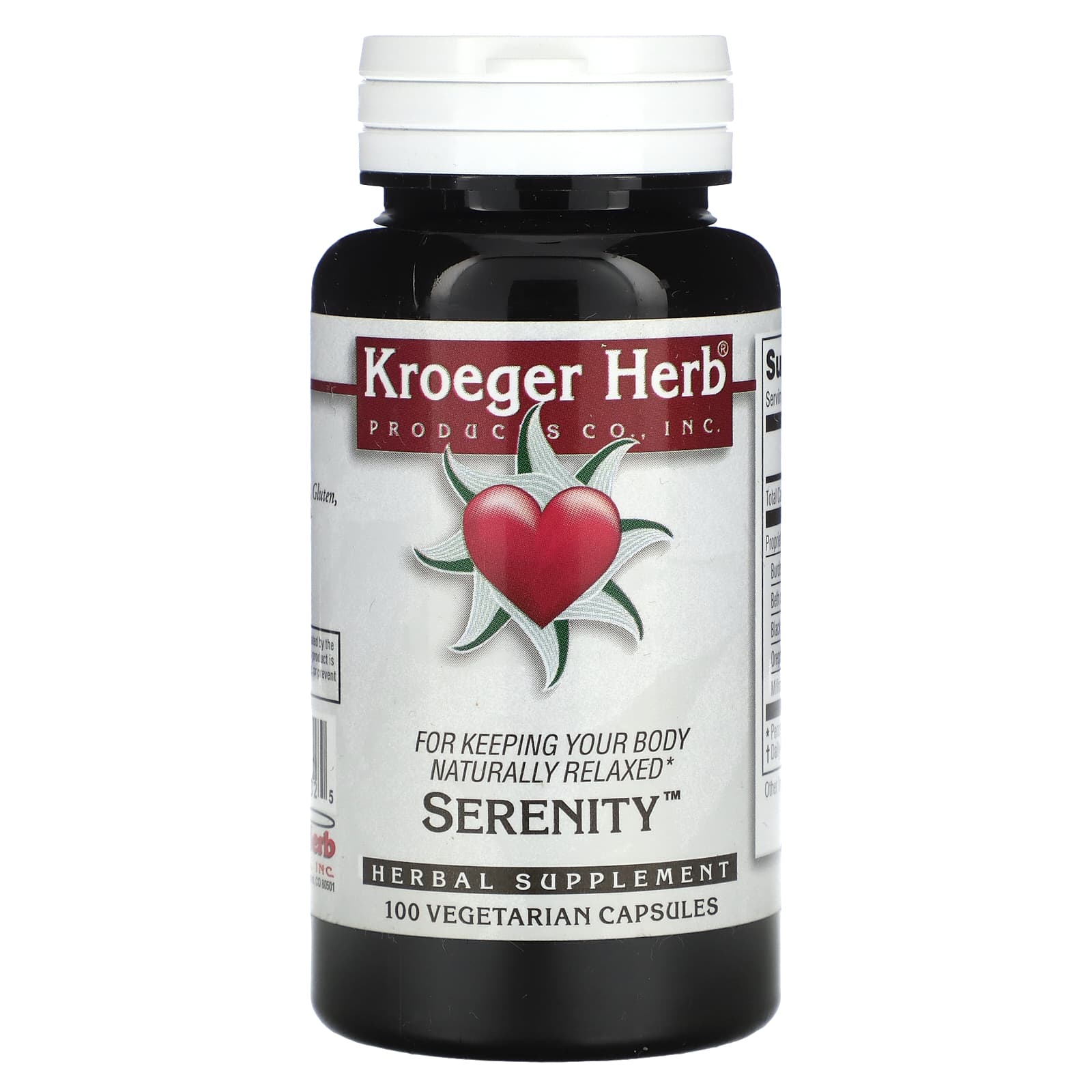 Kroeger Herb Co-Serenity-100 Vegetarian Capsules