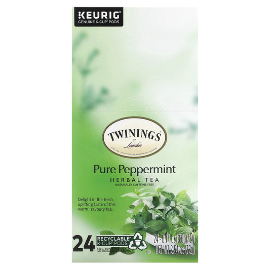 Twinings-Herbal Tea-Pure Peppermint-Caffeine Free-24 K-Cups-0.11 oz (3 g) Each