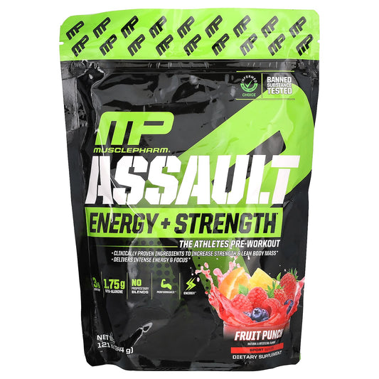 MusclePharm-Assault Energy + Strength-Fruit Punch-12.1 oz (344 g)