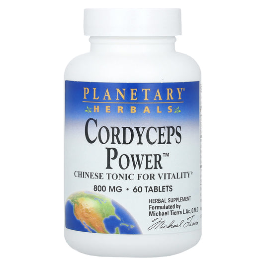 Planetary Herbals-Cordyceps Power-800 mg-60 Tablets (400 mg per Tablet)