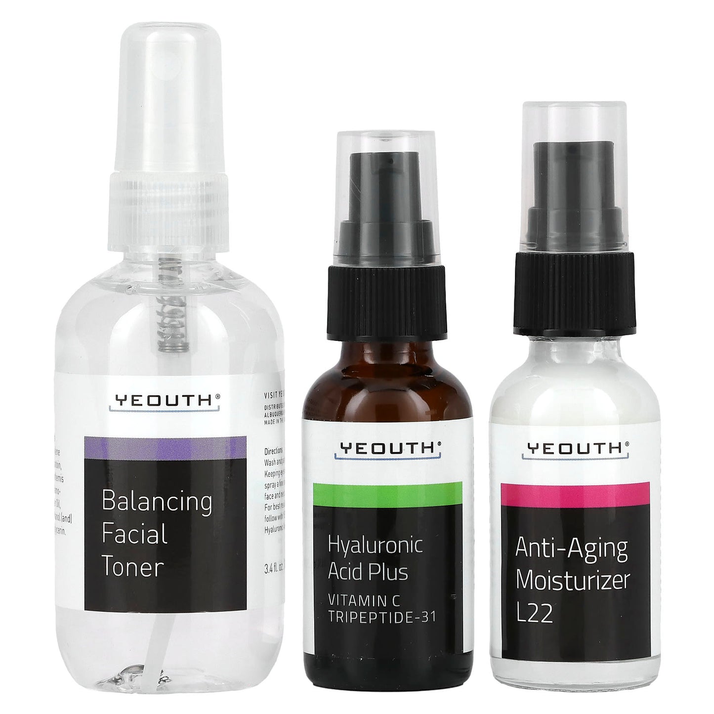 Yeouth-Essential Anti-Aging Skin Care System-3 Piece Set