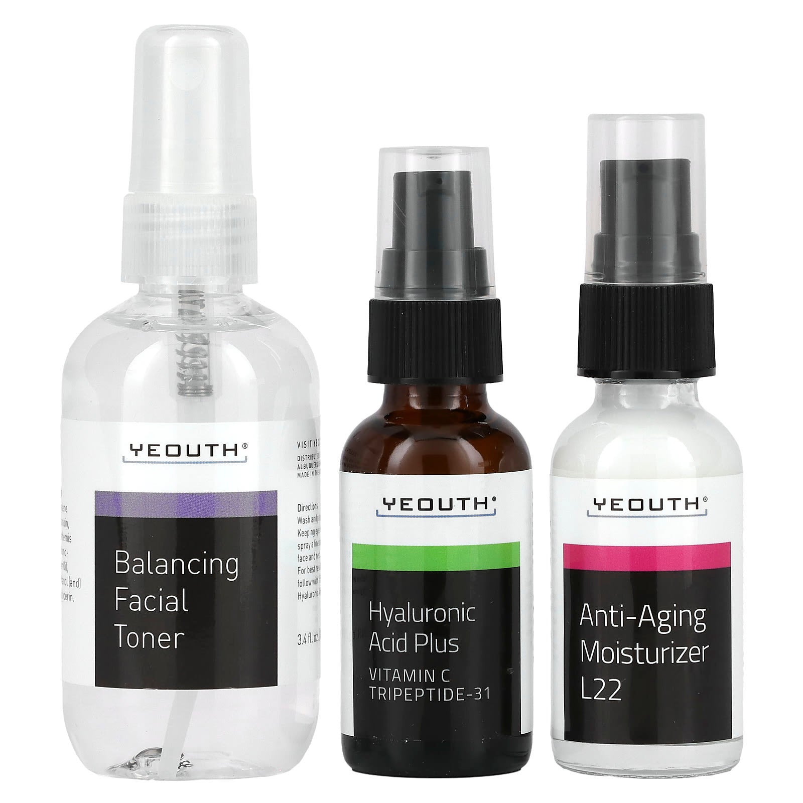 Yeouth-Essential Anti-Aging Skin Care System-3 Piece Set