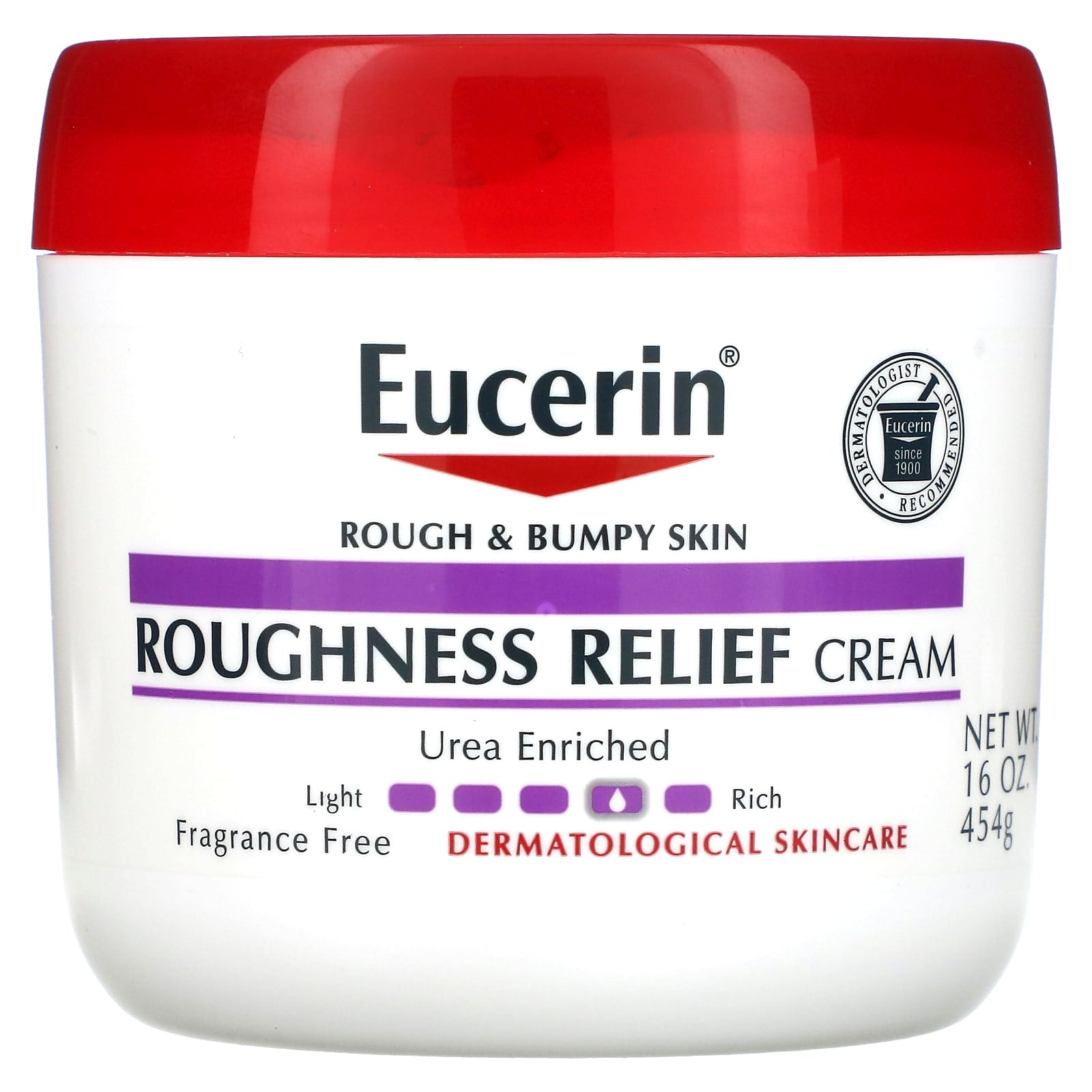 Eucerin-Roughness Relief Cream-Fragrance Free-16 oz (454 g)