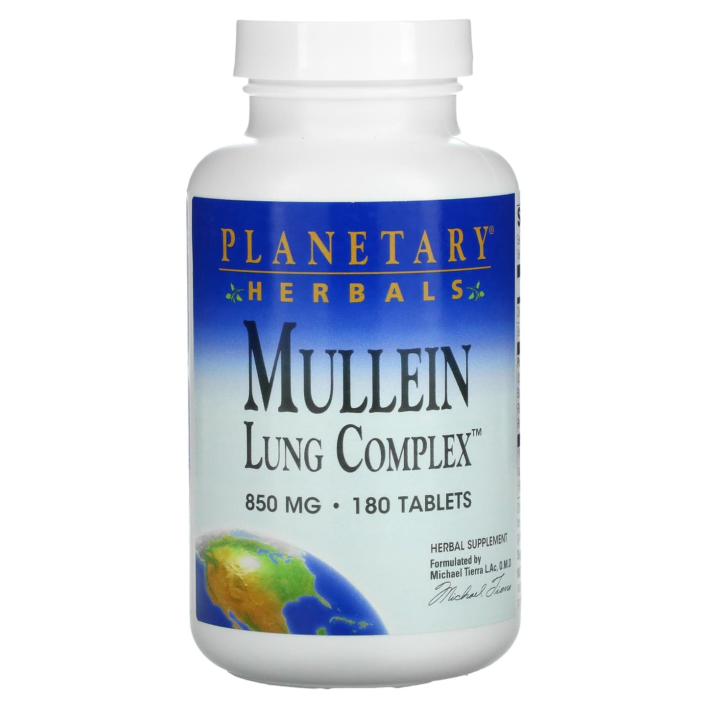 Planetary Herbals-Mullein-Lung Complex-850 mg-180 Tablets