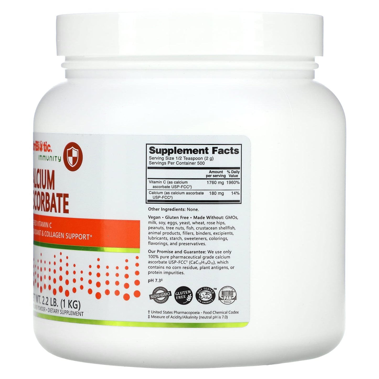 NutriBiotic, Immunity, Calcium Ascorbate, 2.2 lb (1 kg)