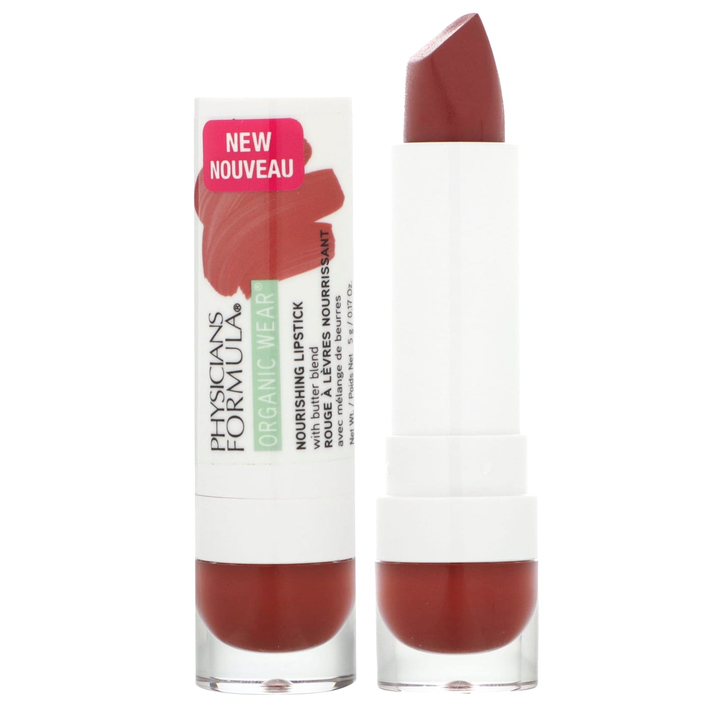 Physicians Formula-Organic Wear-Nourishing Lipstick With Butter Blend-Spice-0.17 oz (5 g)