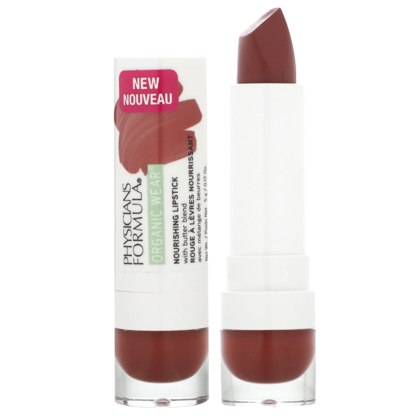 Physicians Formula-Organic Wear-Nourishing Lipstick With Butter Blend-Spice-0.17 oz (5 g)