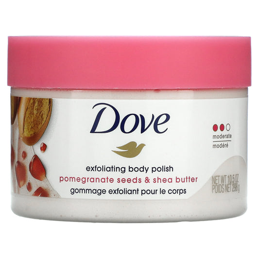 Dove-Exfoliating Body Polish-Pomegranate Seeds & Shea Butter-Moderate-10.5 oz (298 g)