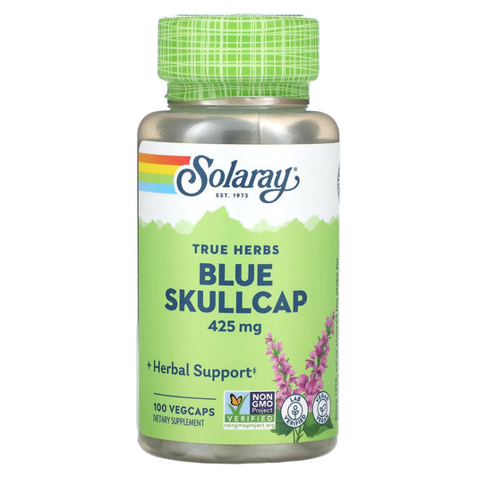 Solaray-True Herbs-Blue Skullcap-425 mg-100 VegCaps