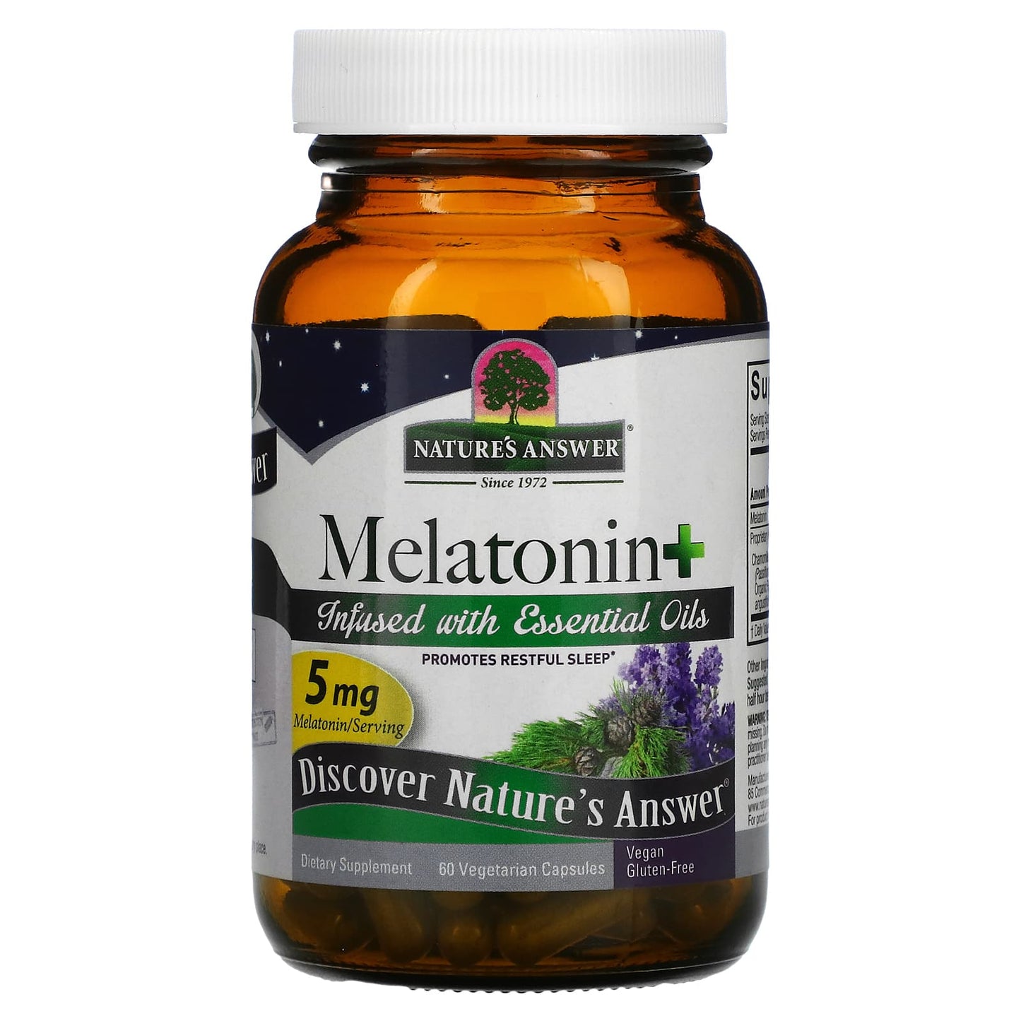 Nature's Answer, Melatonin+, 5 mg, 60 Vegetarian Capsules