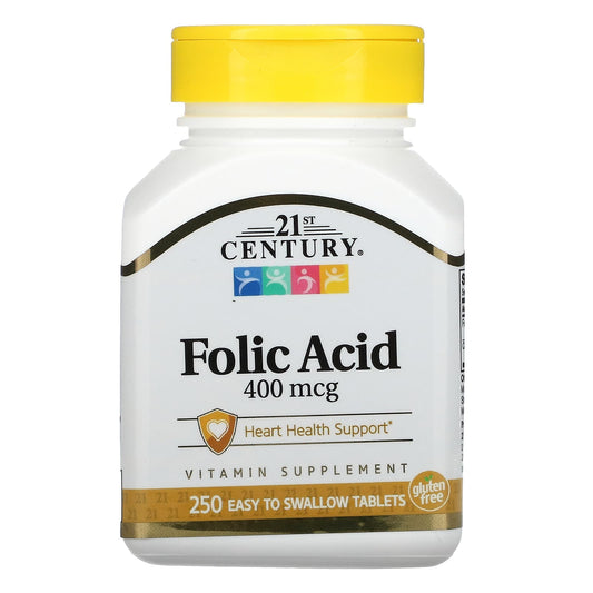 21st Century-Folic Acid-400 mcg-250 Easy to Swallow Tablets