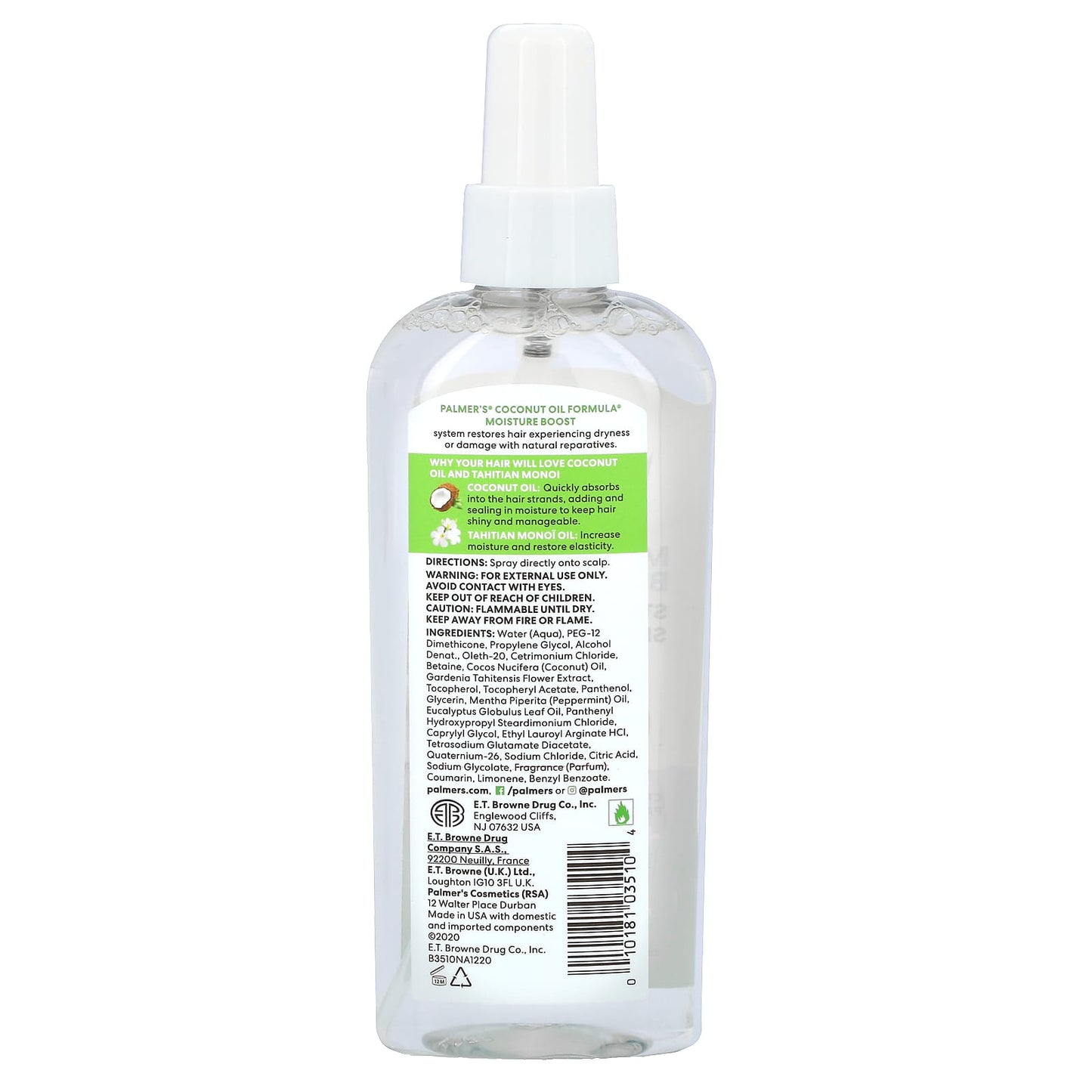 Palmer's, Coconut Oil Formula, Moisture Boost, Strong Roots Spray, 5.1 fl oz (150 ml)