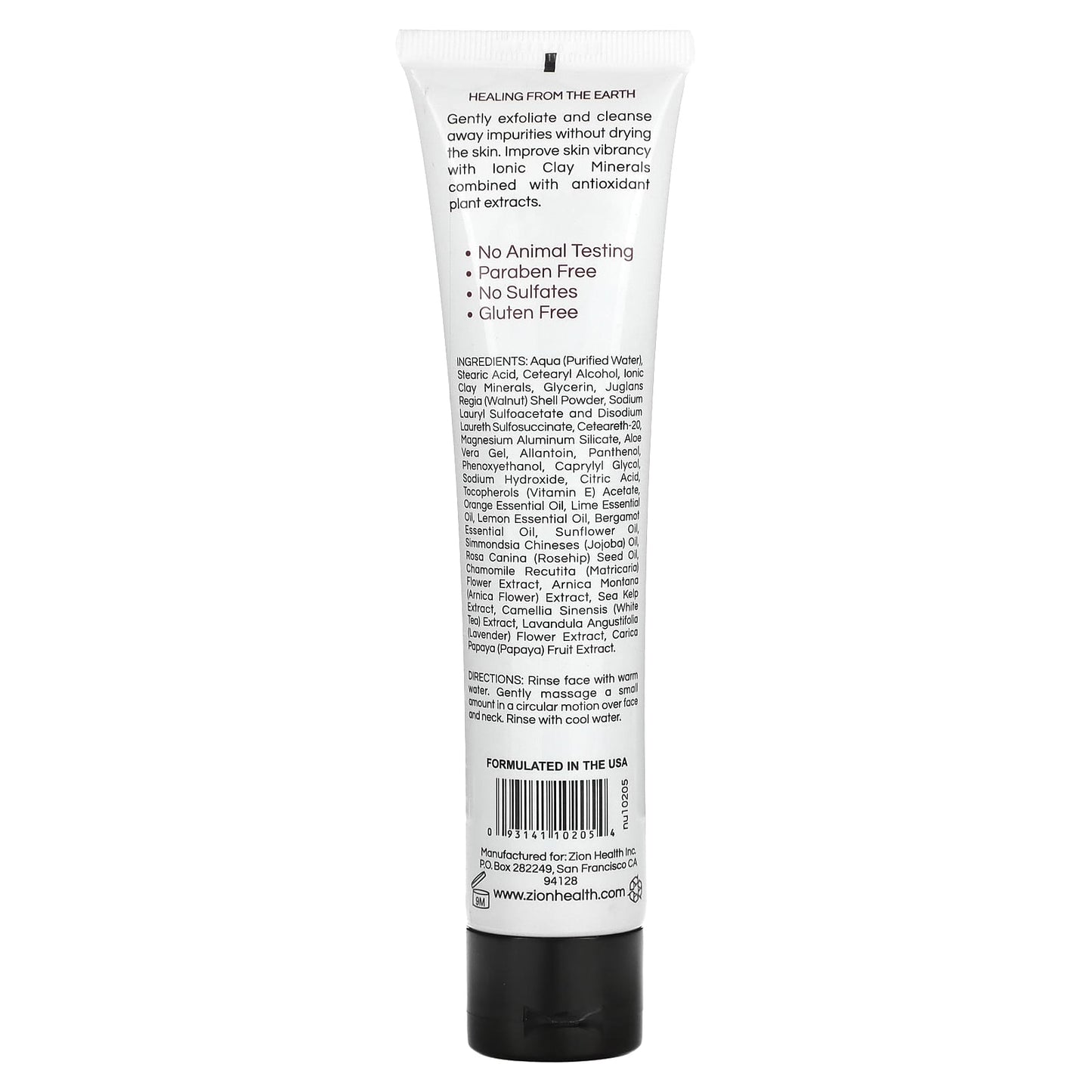 Zion Health, Face Scrub, Clay Cleanser, For All Skin Types, 4 oz (113 g)