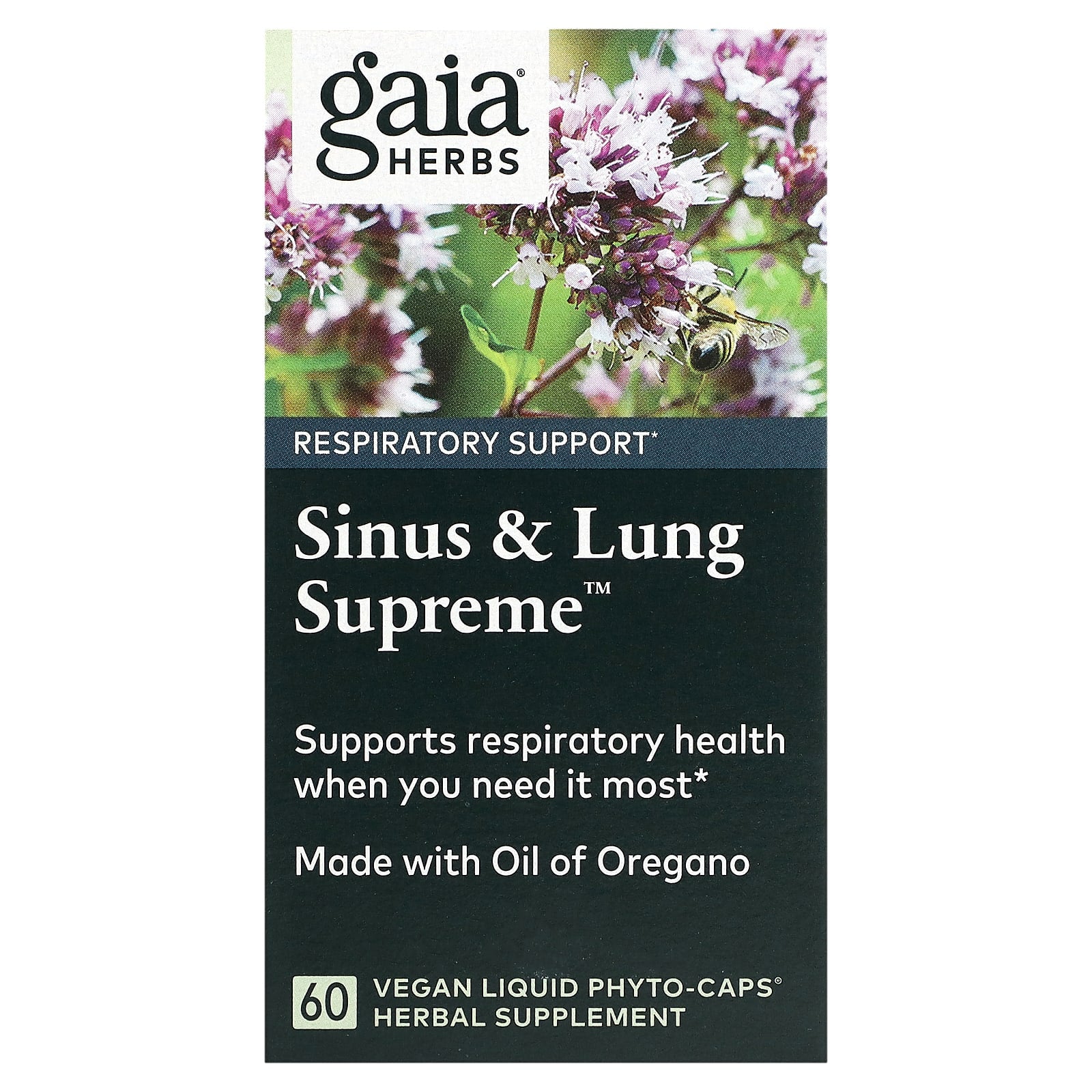 Gaia Herbs-Sinus & Lung Supreme-60 Vegan Liquid Phyto-Caps