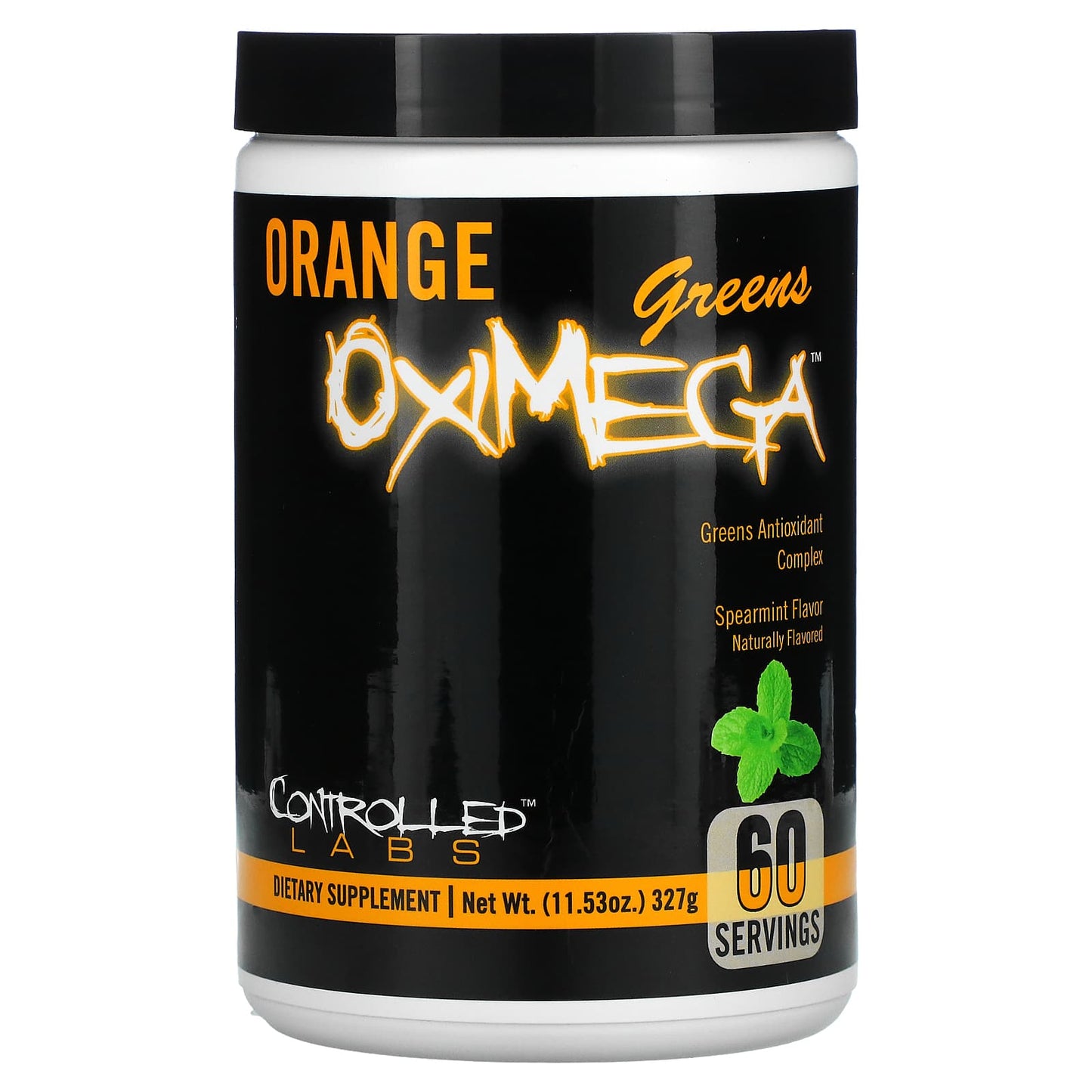 Controlled Labs-Orange OxiMega-Greens Antioxidant Complex-Spearmint-11.53 oz (327 g)