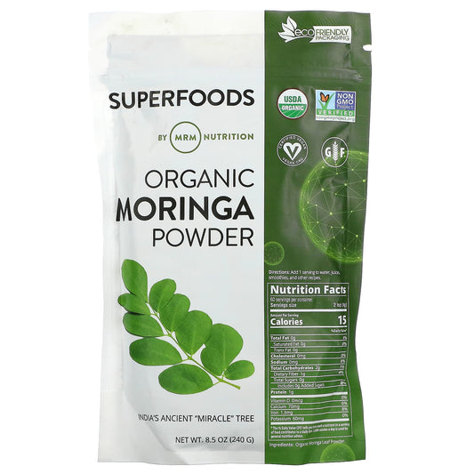 MRM Nutrition-Organic Moringa Powder-8.5 oz (240 g)