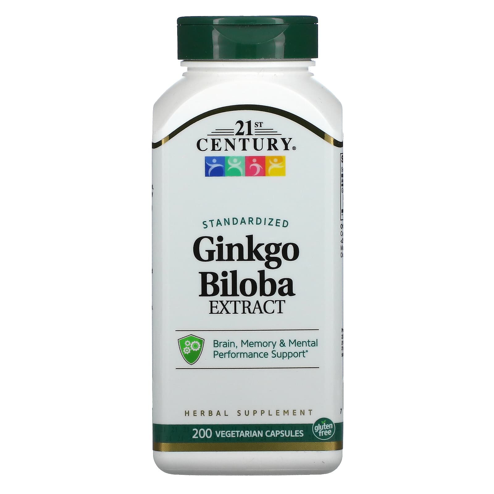 21st Century-Ginkgo Biloba Extract-Standardized-200 Vegetarian Capsules