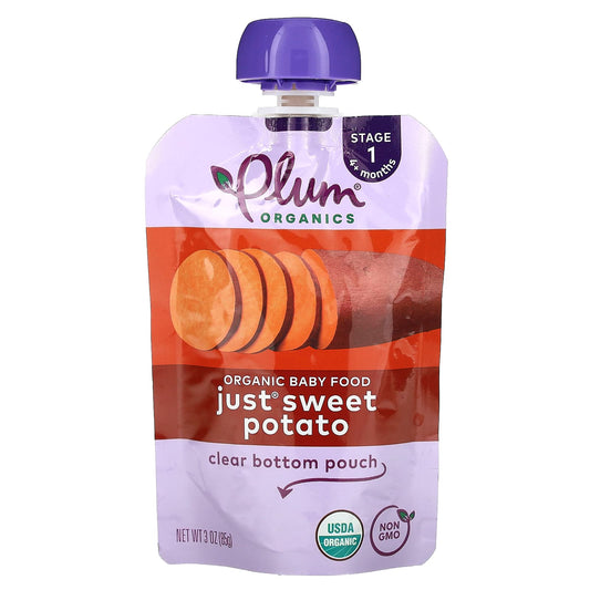 Plum Organics-Organic Baby Food-4+ Months-Just Sweet Potato-3 oz (85 g)