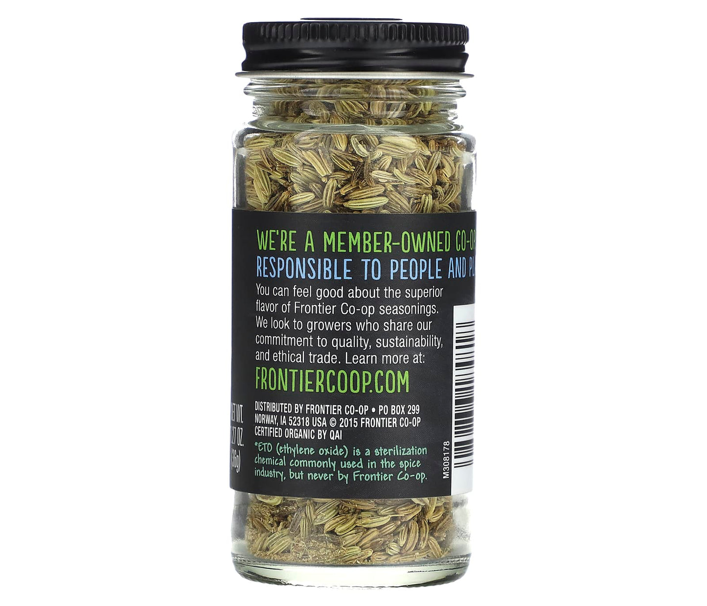 Frontier Co-op, Organic Fennel Seed, Whole, 1.27 oz (36 g)