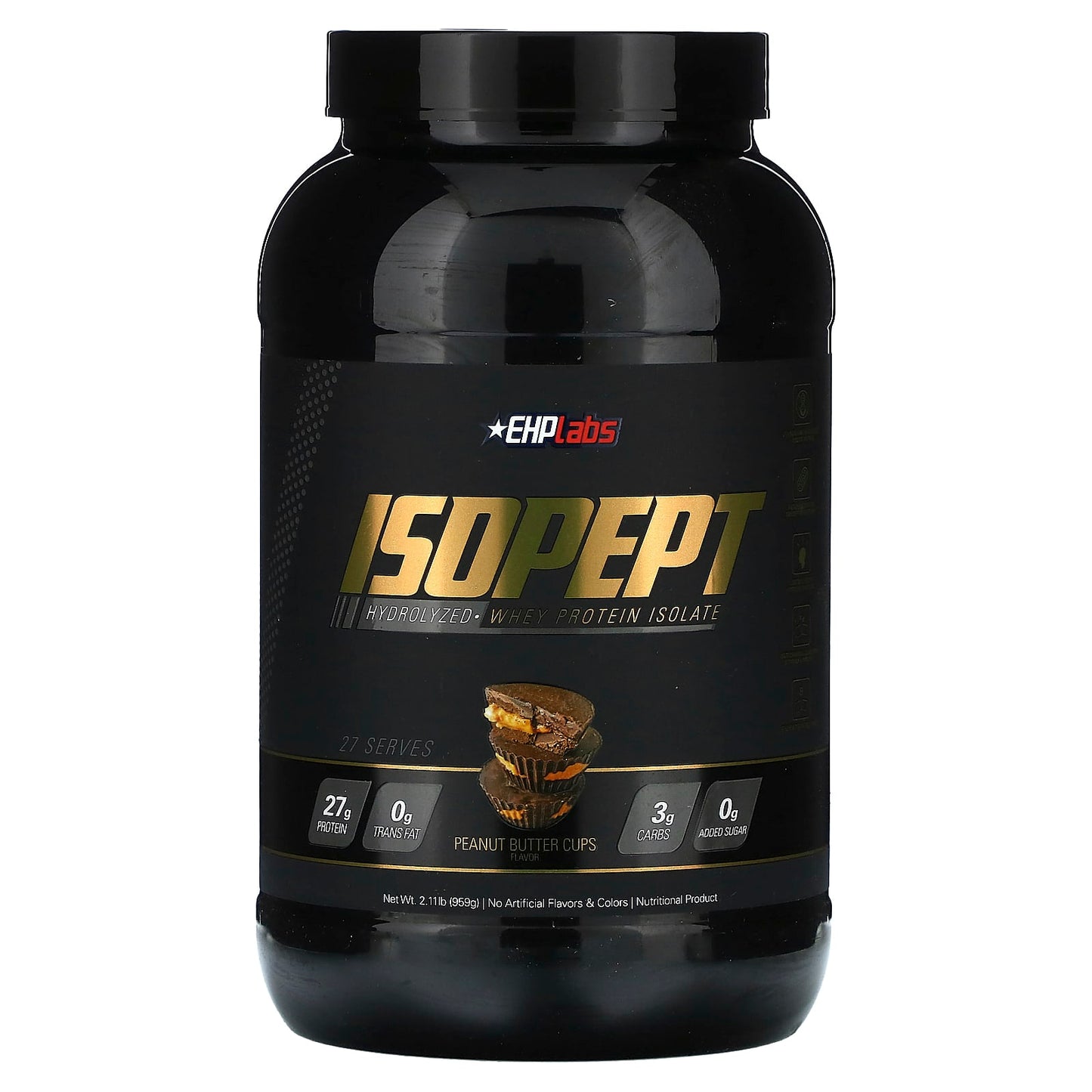 EHPlabs-IsoPept-Hydrolyzed Whey Protein Isolate-Peanut  Butter Cups -2.11 lb (959 g)