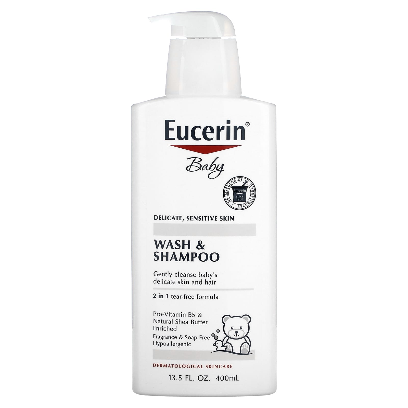 Eucerin-Baby-Wash & Shampoo-Fragrance Free-13.5 fl oz (400 ml)