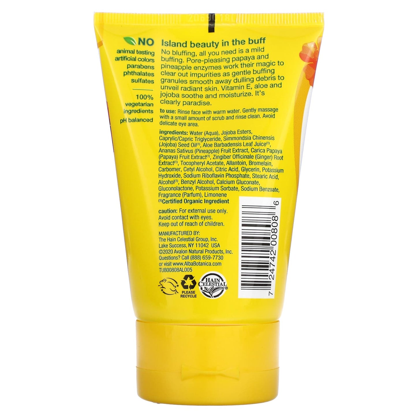 Alba Botanica, Hawaiian Facial Scrub, 4 oz (113 g)