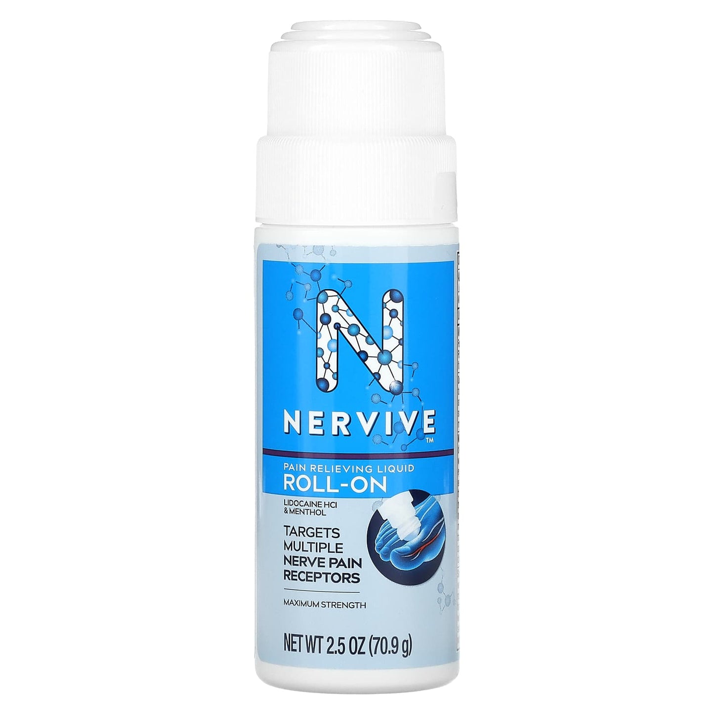 Nervive-Pain Relieving Liquid-Medicated Roll-On-2.5 oz (70.9 g)